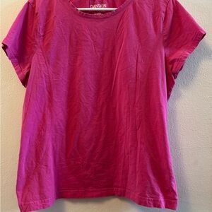 Danskin Women's Short Sleeve Active Tee - Fuchsia Pink XXL (20)